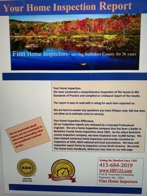 36yrs Full Time Home Inspector, in this business Experience Really Really counts !!!