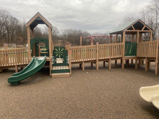 Toddler playground to the left of the arena