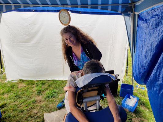 Chair Massage at North Quabbin Garlic and Arts Festival '24