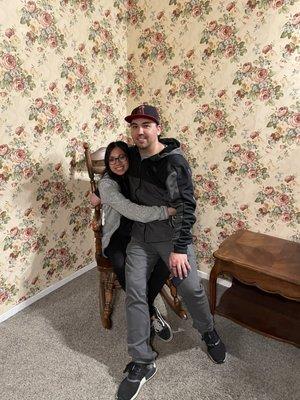 Sitting on grandma's rocking chair