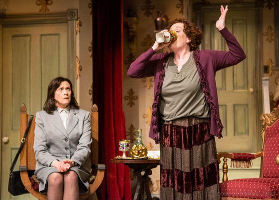 Carrie Hitchcock & Laura Gordon in LETTICE & LOVAGE (2015) Photo by Ross E. Zentner