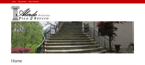 Alerdo Stucco and Tile website (one of our affordable web design projects)