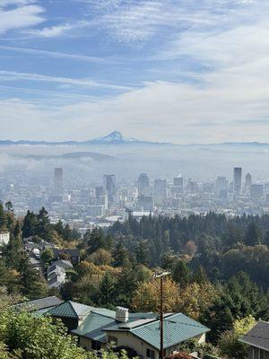 Portland and Mount Hood from Pittock Mansion