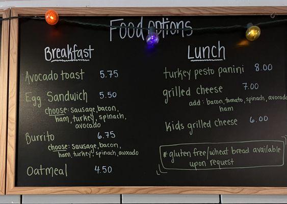 check out our food options!