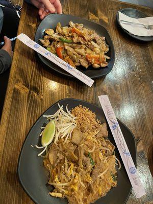 Pad Mao something and Pad Thai