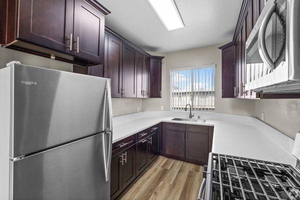 Modern kitchen with ample counter space!