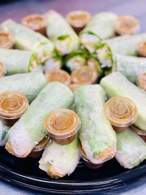 Garden Springroll platter for catering