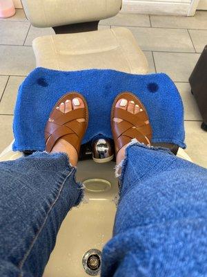 Pedicure with gel polish