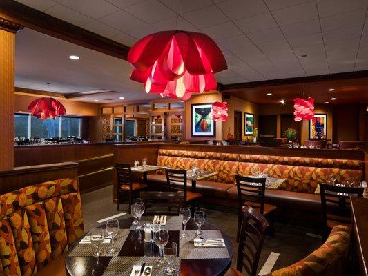 Comfortable table or booth seating for your dining pleasure.