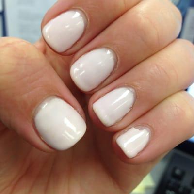 Day 4 gel. Not good at all! Cuticles look awful! It shouldn't look like this on day 4. Avoid! Overpriced and I felt rushed. Quality shows :(