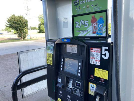 one of several gasoline dispensers