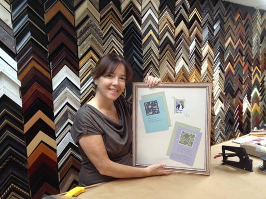 Custom Framing with Robbin, our Visual Arts specialist