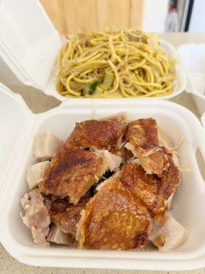 The infamous lechon (little over 1/2lb, $16), XS pancit