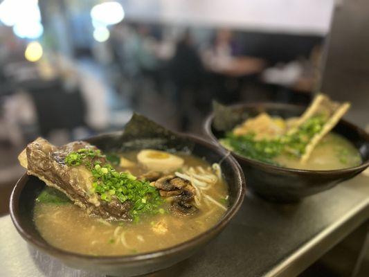 Wagyu beef rib and bone marrow ramen