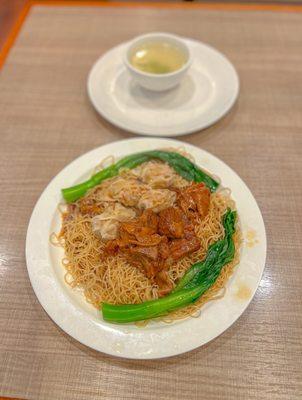 Beef stew w/ won ton lo mein 1/2022 lunch