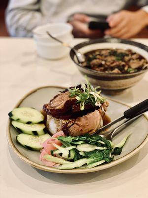 Roast Duck over Rice (Khao Na Ped), Boat Noodles