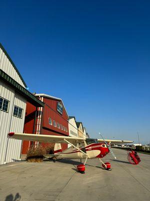 View of one of the planes we had on display.