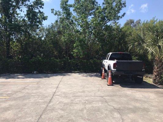 This truck was undergoing an engine, transmission, and body work. It was out there for 4 months.