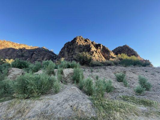 Rugged mountains around the area.