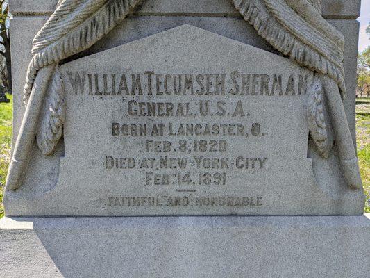 General Sherman, of "Sherman's March to the Sea" fame, Bellefontaine Cemetery, Saint Louis