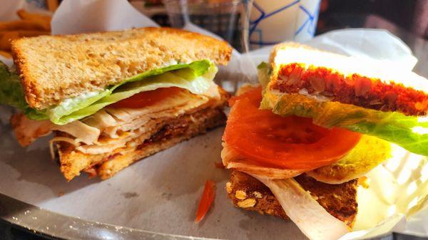 Turkey club sandwich