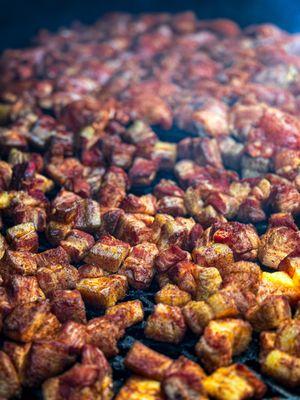 Maple Burbon Pork Belly Burnt Ends