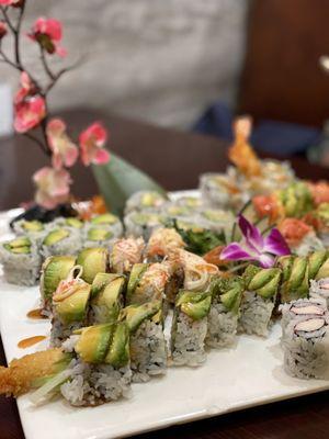 Paradise Roll Shrimp Tempura Hand Roll Caterpillar Roll Crab Stick Roll California Hand Roll Avocado Roll