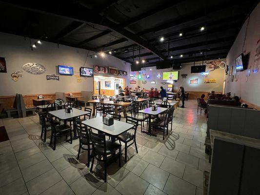 Large indoor dining area