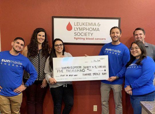 Community matters to the SunMade Energy Team. We are proud sponsors of the Leukemia and Lymphoma Society.