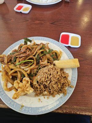 Mongolian Beef with fried rice