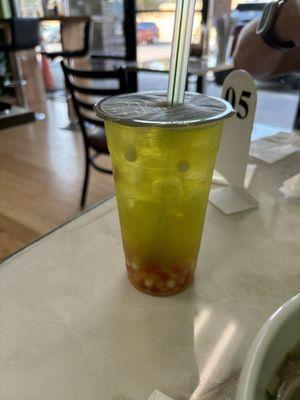 Kiwi Green Tea with Rainbow Bubbles