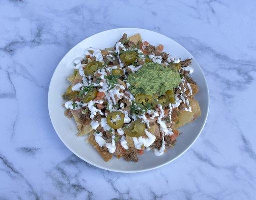 Ranchera asada nachos