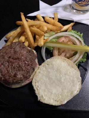 No cheese burger with regular fries.