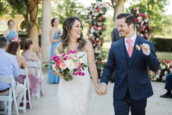 Capturing a great moment post-ceremony