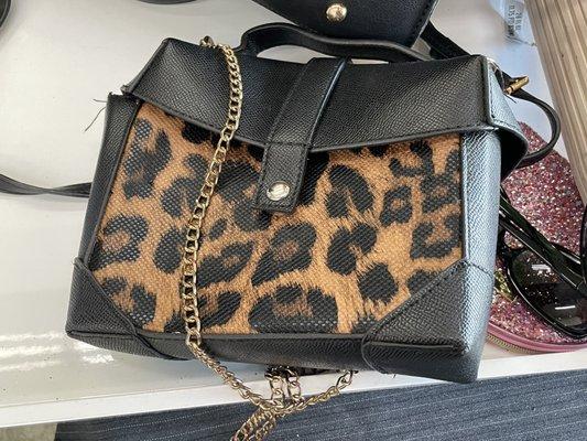 Animal print purse