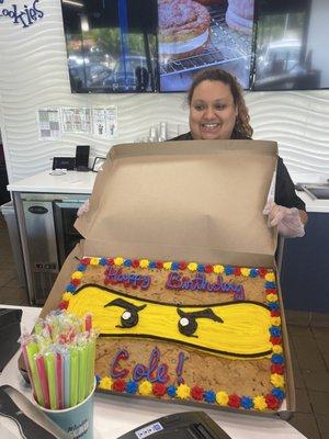 Lupe's amazing Ninjago cookie cake @greatamericancookies