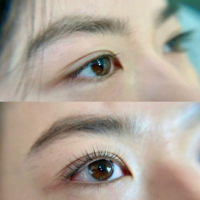 Keratin lash lift and tint