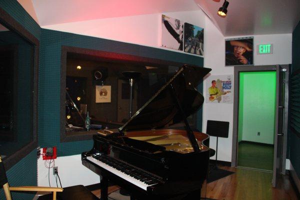 Mini Grand piano in our recording  studio.(in its own sound proof booth)