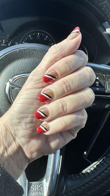 Love my Niner nails! Thank you Ana for being willing to be creative and listening to what I wanted. I love them!