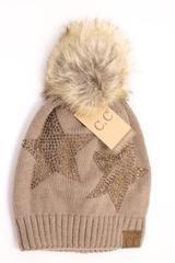 Rhinestone Pom Hat