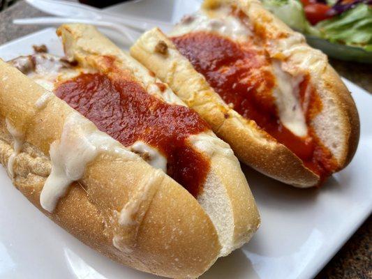 Meatball parm ($9) that's Italian People's bread! Yum!