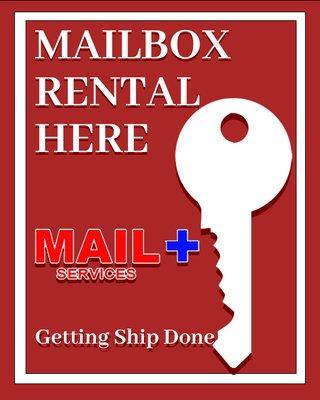 Mail box rentals