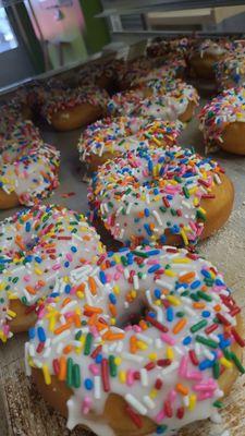 Vanilla Rainbow Sprinkle Donut