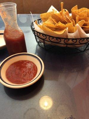 Complimentary chips and salsa.