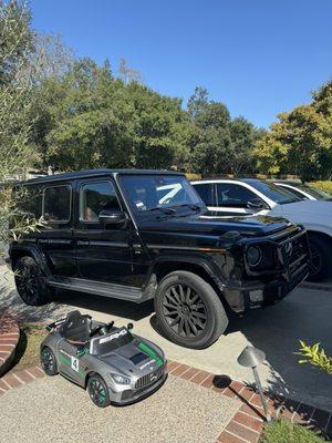 Both G wagon and little kids car, Rudy is the man!