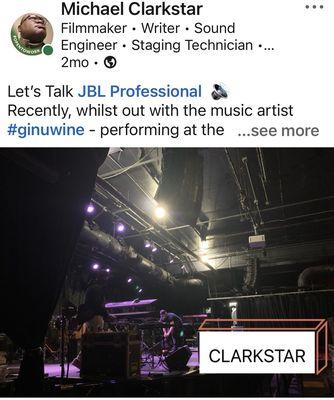 JBL Line Array PA Baltimore Soundstage. Engineering sound for Ginuwine Concert.