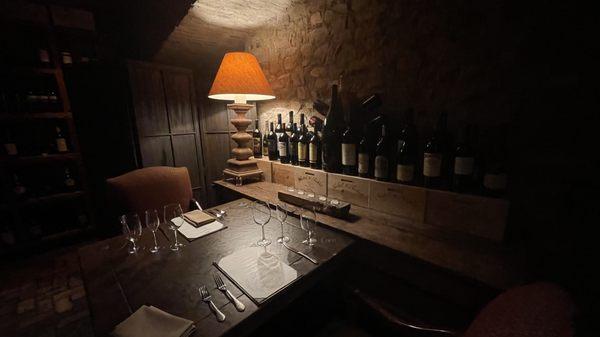 Very cool wine cellar dining