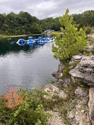 Inflatables in the swimming area