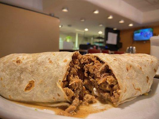 Our delicious Steak Burrito! Order this by dining in or carry out.