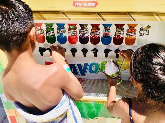 Flavor Wave (self-serve) kids loved it